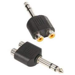 Adam Hall 7549 Y-Adapter 2 x mono Cinch female auf 6,3 mm stereo Klinke male 