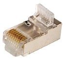 LogiLink Modularstecker CAT5 geschirmt mit Einfädelhilfe, 100 Stück 
