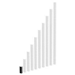 Adam Hall 61535 B 2 - HD Rackschiene schwarz 2 HE 