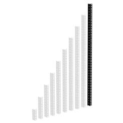 Adam Hall 61535 B 20 - HD Rackschiene schwarz 20 HE 