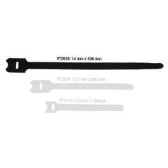 Adam Hall VT 2830 - Klett Kabelbinder 306 mm schwarz 