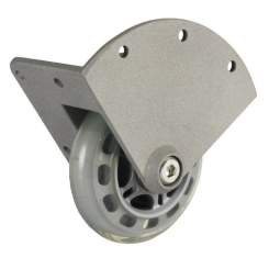 Adam Hall 37450 S - Einbau Eckrolle mit weichem Rad 75 mm 