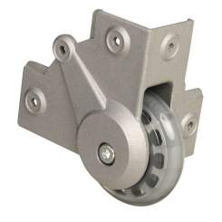 Adam Hall 37451 S - Einbau Eckrolle mit weichem Rad 75 mm 