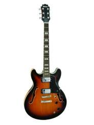 Dimavery SA-610 Jazz-Gitarre, Vint.Sunbrs 