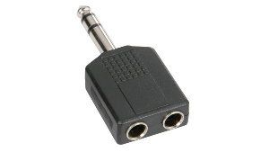 Adam Hall 7546 Y-Adapter 2 x 6,3 mm stereo Klinke female auf 6,3 mm stereo Klinke male 