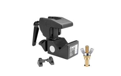 Adam Hall SUPER CLAMP B SET 1 Universal Haken mit Knauf schwarz und Bolzen SS018 