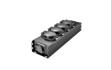 Adam Hall PROPORT 4 T Stromverteiler 4 x IP54 + Schwarz & Gelb Power I/O 
