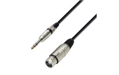 Adam Hall K3 BFV 1000 Mikrofonkabel XLR female auf 6,3 mm Klinke stereo 10 m 