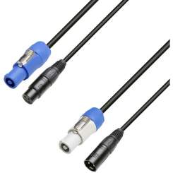Adam Hall Hybridkabel  Netz & DMX  XLR 3-Pol x Adam Hall K4CPF IN & OUT 3 m 
