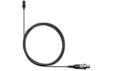 Shure UL4B/C-LM3-A UL4 Lavaliermikrofon mit Nierencharakteristik, LEMO3-Stecker, schwarz, inkl. Zubehör 