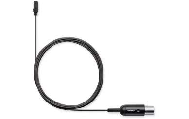 Shure UL4B/C-MTQG-A UL4 Lavaliermikrofon mit Nierencharakteristik, MTQG-Stecker, schwarz, inkl. Zubehör 