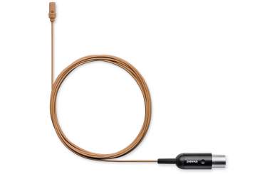 Shure UL4C/C-MTQG-A UL4 Lavaliermikrofon mit Nierencharakteristik, MTQG-Stecker, cocoa, inkl. Zubehör 