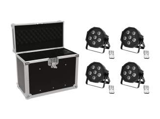 Eurolite Set 4x LED SLS-603 + Case EC-SL4M Größe M 