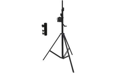 Eurolite Set STT-400/85 Kurbelstativ TÜV/GS schwarz + STV3529 Adapter lang 