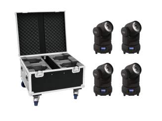 Eurolite Set 4x LED TMH-X1 Moving-Head Beam + Case 