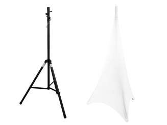 Eurolite Set STV-40S-WOT Stahlstativ + Stativsegel weiß 