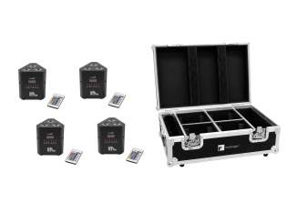 Eurolite Set 4x Akku TL-3 TCL QuickDMX + Case mit Ladefunktion 