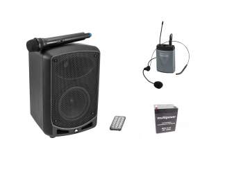 Omnitronic Set WAMS-65BT + Taschensender inkl. Headset + Akku 