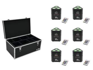 Eurolite Set 6x AKKU TL-3 TCL Trusslight QuickDMX + Case TDV-1 