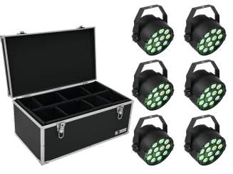 Eurolite Set 6x LED PARty TCL Spot + Case TDV-1 