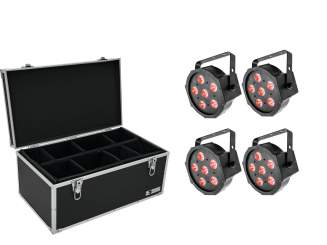 Eurolite Set 4x LED SLS-6 TCL Spot + Case TDV-1 