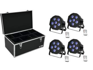 Eurolite Set 4x LED SLS-603 TCL UV Floor + Case TDV-1 