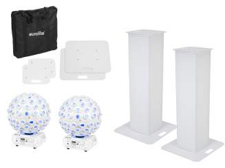 Eurolite Set 2x Stage Stand 100cm + 2x LED B-40 HCL Strahleneffekt weiß 
