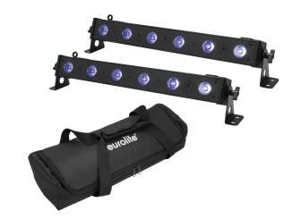 Eurolite Set 2x LED BAR-6 QCL RGB+UV Leiste + Soft-Bag 