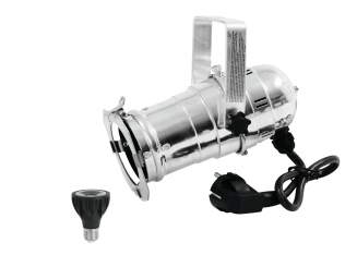 Eurolite Set PAR-20 Spot sil + PAR-20 230V COB 6W E-27 LED 1800-3000K dim2warm 