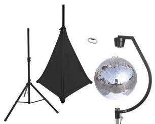 Eurolite Set Spiegelkugel 50cm mit Stativ und Segel schwarz 