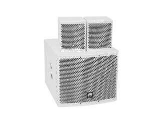 Omnitronic Set MOLLY-12A Subwoofer aktiv + 2x MOLLY-6 Top 8 Ohm, weiß 