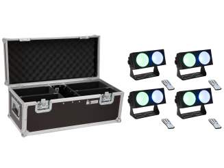 Eurolite Set 4x LED CBB-2 COB RGB Leiste + Case 