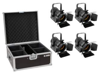 Eurolite Set 4x AKKU THA-20PC TRC Theater-Spot sw + Case 