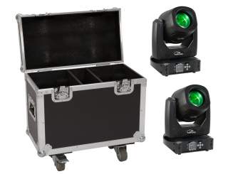 Eurolite Set 2x LED TMH-B90 + Case mit Rollen 