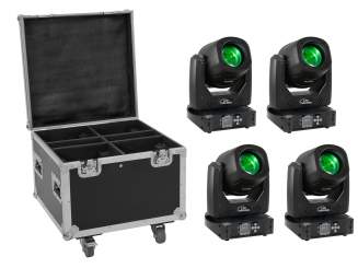 Eurolite Set 4x LED TMH-B90 + Case mit Rollen 