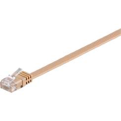 Goobay CAT 6 Flach-Patchkabel, U/UTP, Hellbraun 0,5m 