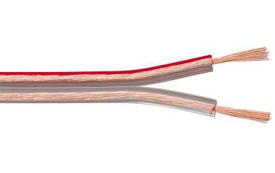 Goobay Lautsprecherkabel transparent CU 50 m 