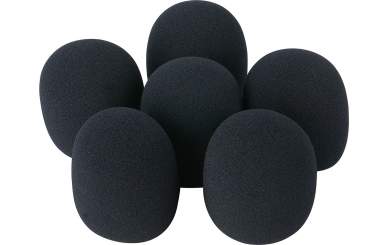 Showgear DWS-66 Mikrofon Windschutz schwarz, 6 Stück 