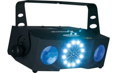 Showtec X-Terminator - 6 x 3W RGBWA LED + 12 Strobes + RG Laser 