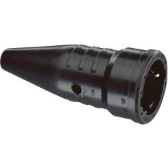 ABL Rubber Schutzkontakt Female 16A Blac k IP20 CEE7/VII 3x2,5mm2 