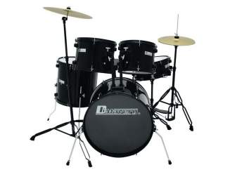 Dimavery DS-200 Schlagzeug-Set, schwarz 