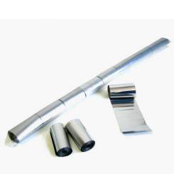Magic FX Metallic Luftschlangen 10m x 5cm Silber Beutel 