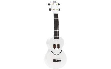 Mahalo Smiley Ukulele White 