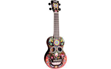 Mahalo Art Ukulele Skull (Black) 