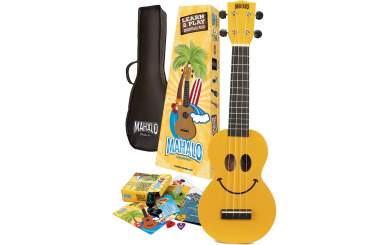 Mahalo U-Smile Ukulele Yellow Essentials Pack 