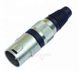 Omnitronic XLR Stecker 3pol schwarz 