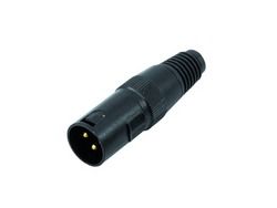 Omnitronic XLR-Stecker 110 Ohm, schwarz, 3-polig 