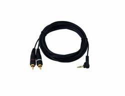 Omnitronic Adapterkabel 3,5 Klinke 90° / 2 x Cinch 1,5m 
