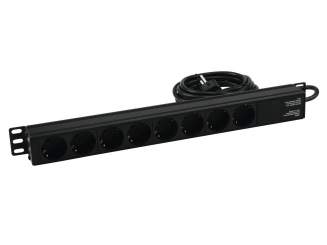 Eurolite Steckdosenleiste R19-8 1HE sw 2,7m 
