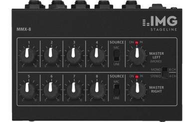 IMG Stageline MMX-8 Mikrofon-Mischer 